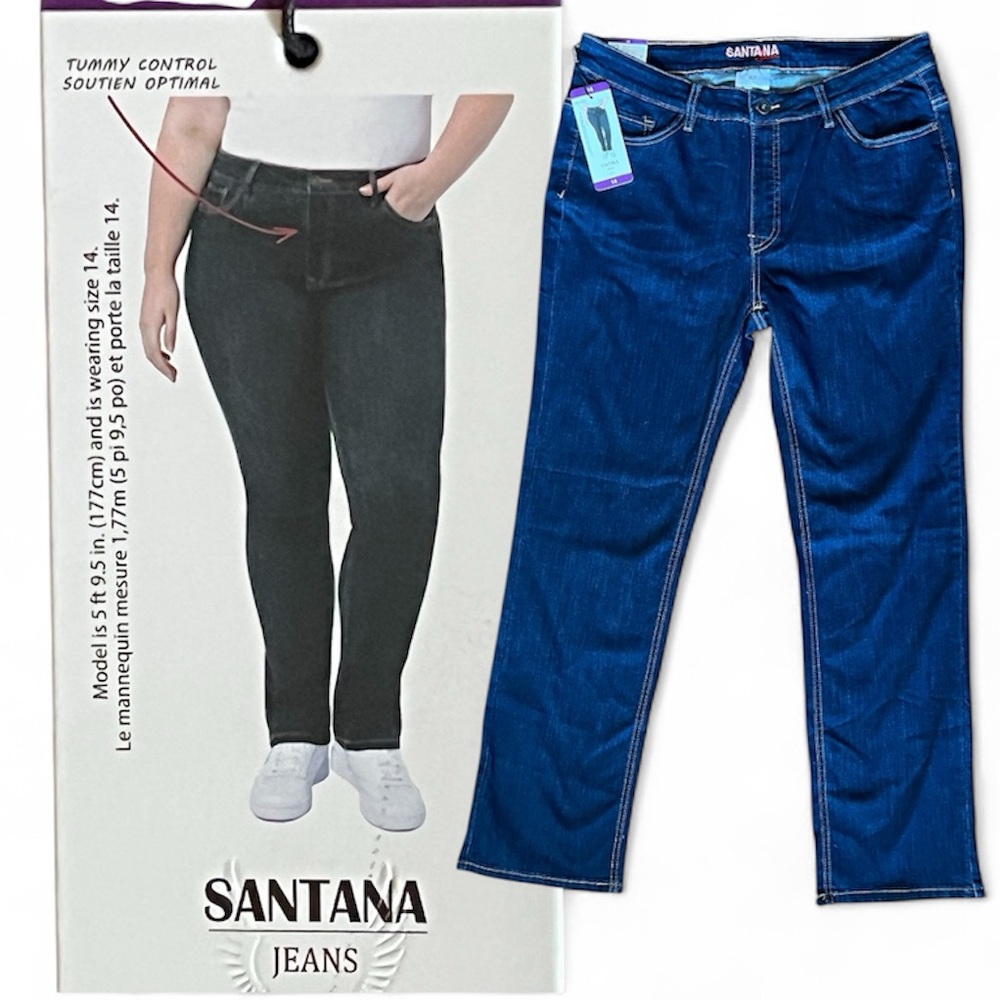 NEW Santana Tummy Control Mid Rise Straight Leg Jean